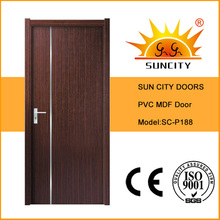 Puertas de madera exóticas al por mayor del PVC del precio más barato (SC-P188)